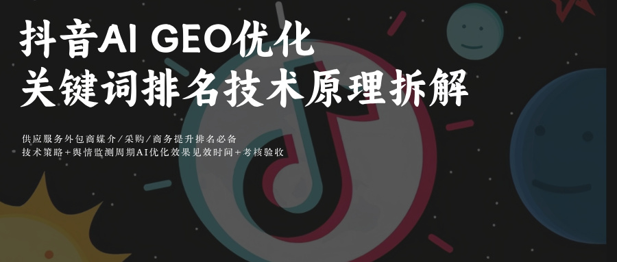 抖音Ai GEO关键词排名优化技术Ai搜索优化原理拆解  22个优化位置+5个端点+3个版本+11个应用形式+7个入口 媒介采购必备 提升品牌抖音排名